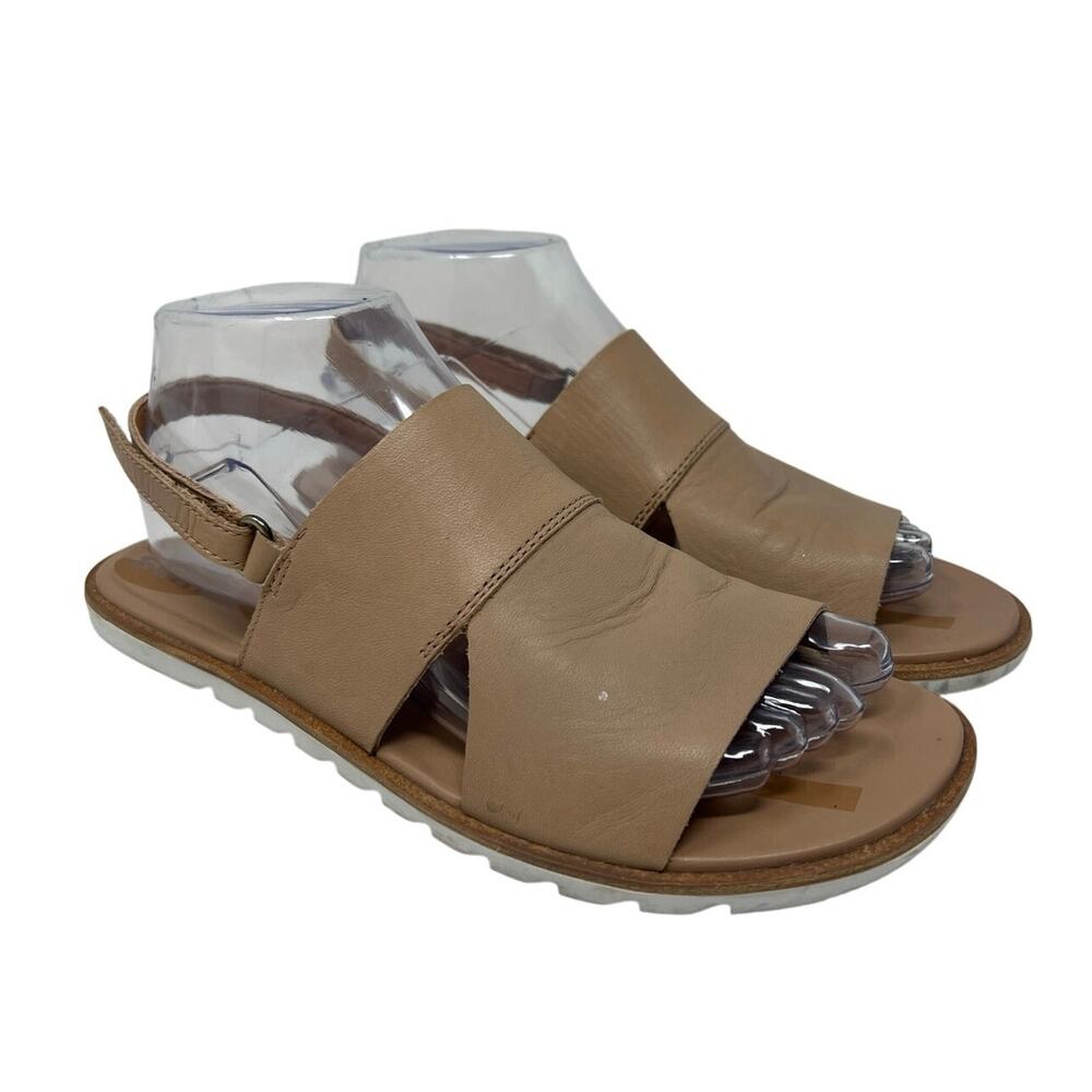 Sorel Ella II Leather Slingback Sandals in Beige Tan 8